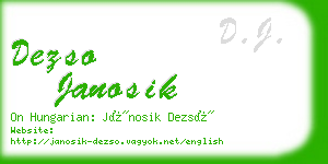 dezso janosik business card